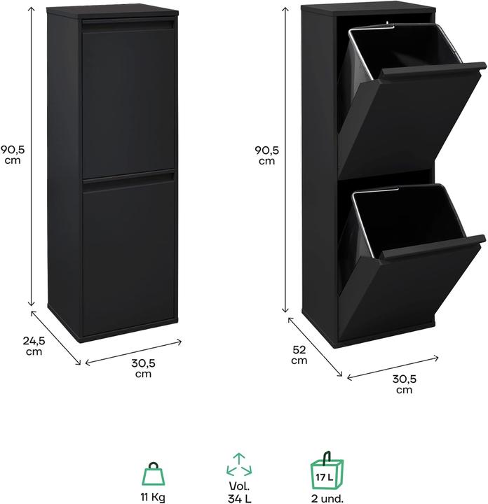Produktbild Arregui Basic CR206-B Mülltrennsystem (34 l)