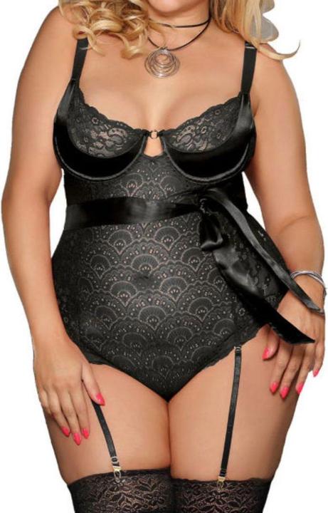 Actual product image Subblime Lace bodysuit with satin bow (S)