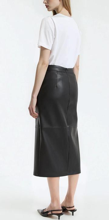 Image du produit La Redoute Collections Jupe droite en similicuir (42)