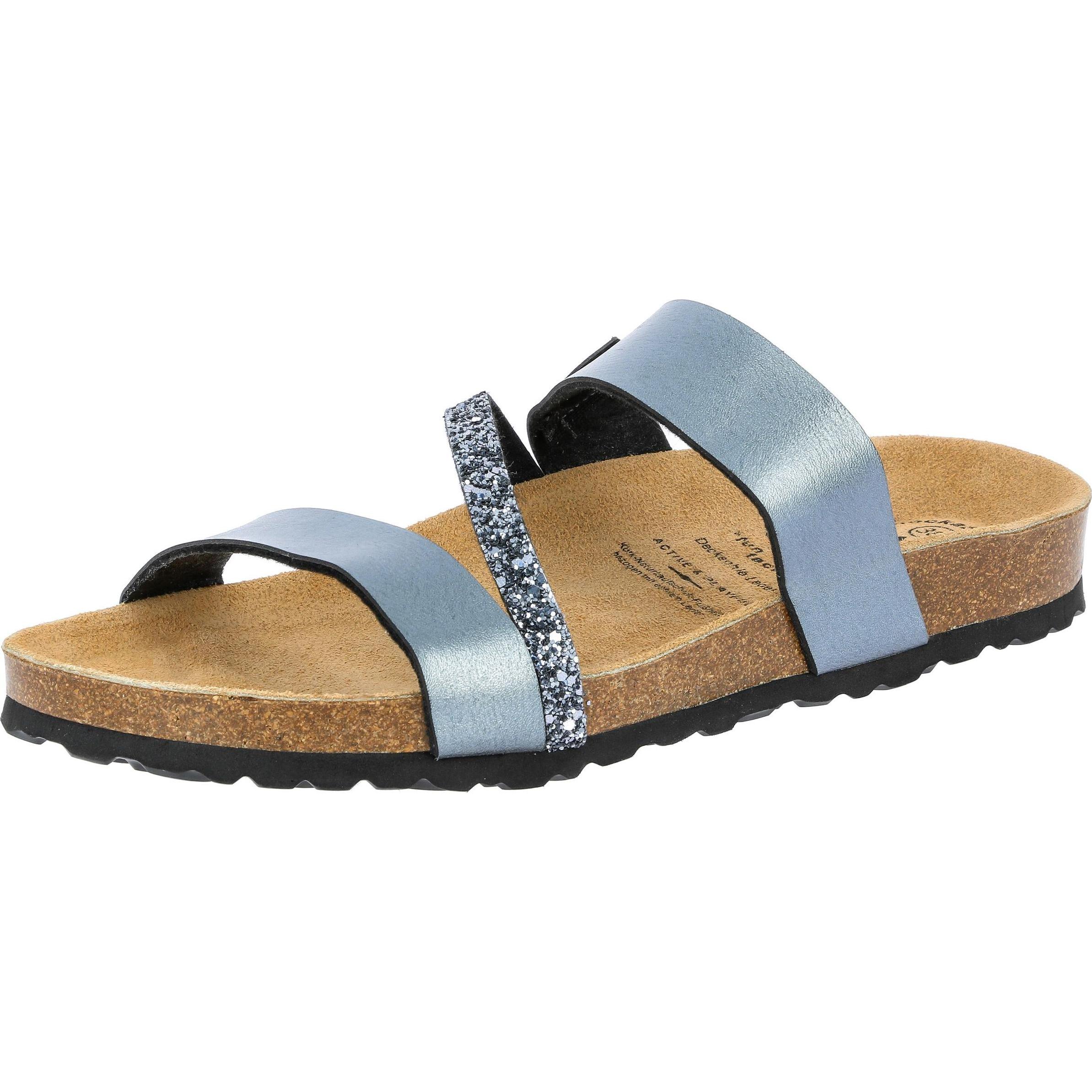 Lico, Damen, Hausschuhe, Bioline Glitter, Grau, (38)