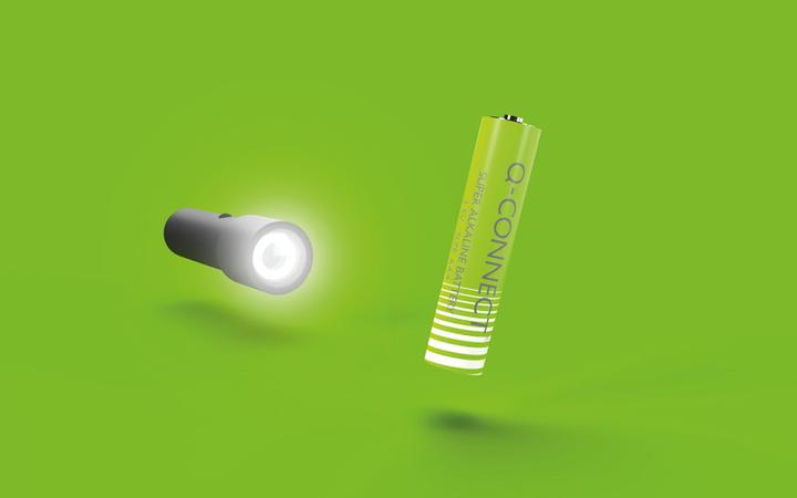 Actual product image Q-Connect Alkaline batteries (4 pcs., AAA, 1080 mAh)
