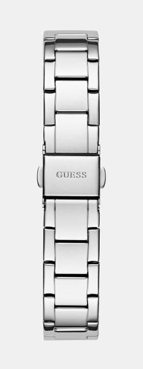 Actual product image Guess P SLV CS W/ CRYS / SUN WHT DL / P SLV BRCT Wristwatch (Watch with gemstone, 30 mm)