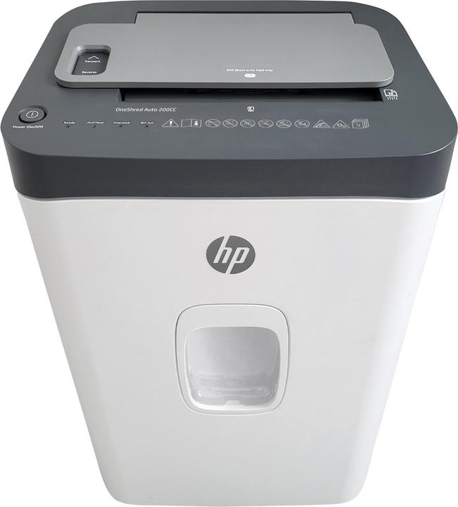Actual product image HP Pro Shredder Auto 200CC document shredder with particle cut P-4, 4 x 20 mm, up to 200 sheets, black (Particle cut)