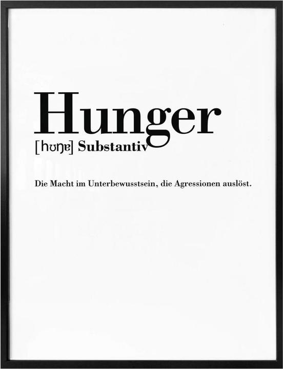 Produktbild Trenddeko Grammatik - Hunger (30 x 24 cm)