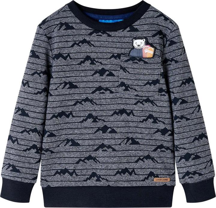 Immagine prodotto vidaXL Felpa da bambino blu navy melange 92,Materiale: 50 (92)
