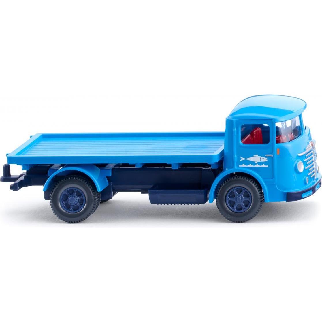 Thumbnail - Wiking 047606 H0 LKW Modell Büssing 4500 Flachpritschen-Lkw Seefische