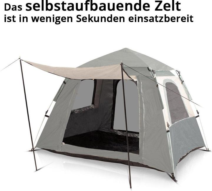 Actual product image Stahlwerk Camping tent Z-210 ST 210 x 160 cm self-assembly pop-up tent (2.30 kg, 2 persons)