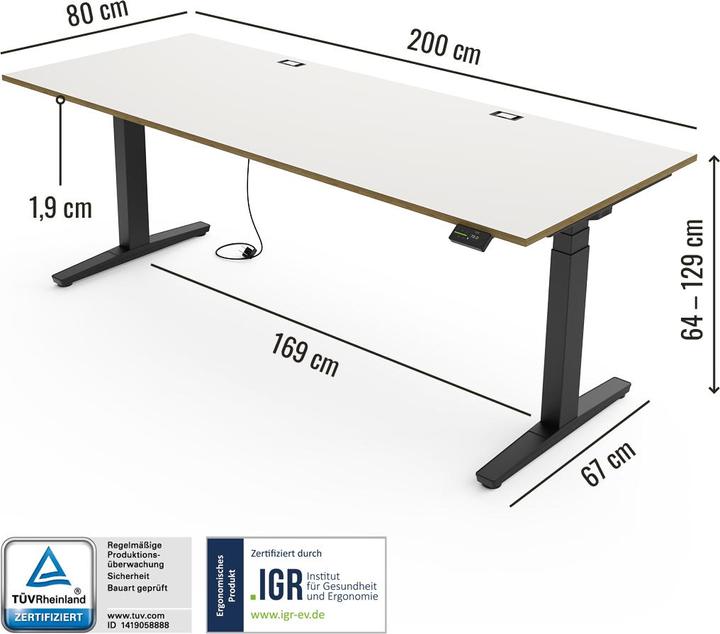 Immagine prodotto Yaasa Desk Expert (200 x 80 cm)