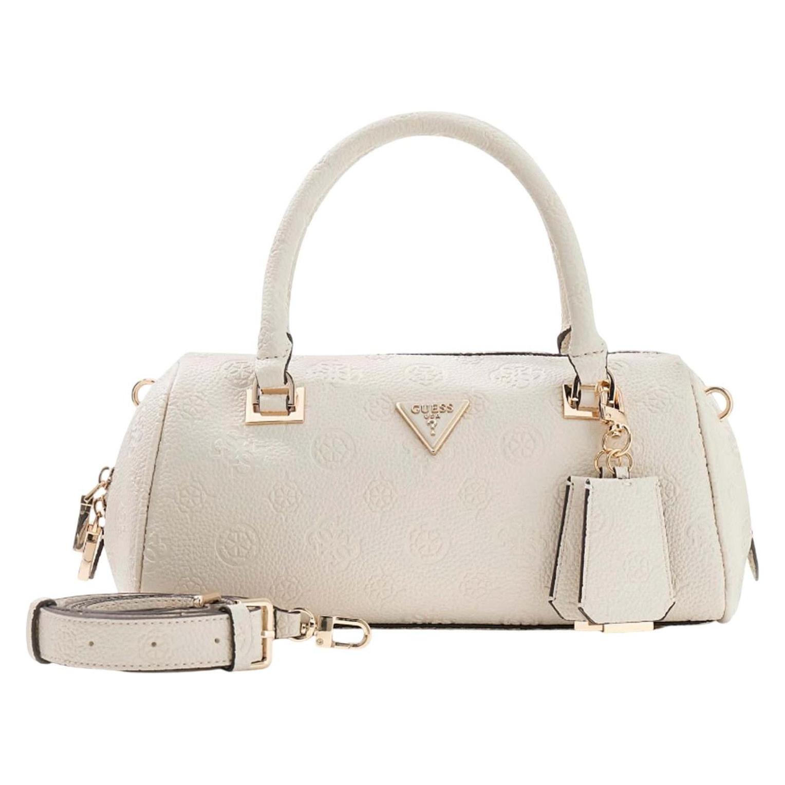 Guess, Damen, Handtasche, Cresidia Ii Box Satchel, Beige