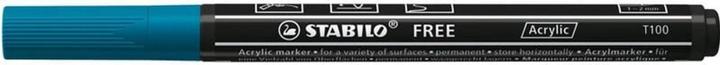 Produktbild STABILO Acrylmarker - FREE Acrylic - T100 Rundspitze 1-2mm - Einzelstift - blaugrün (1x)