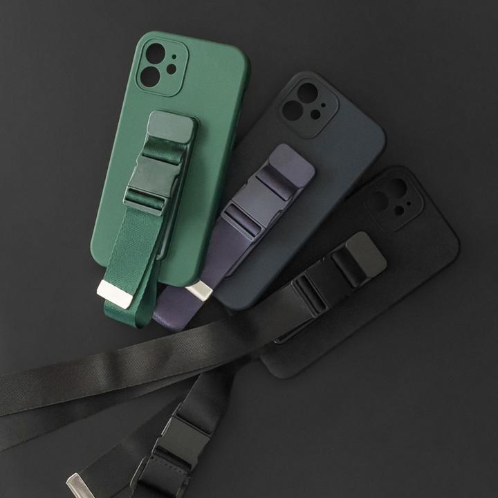 Produktbild Hurtel Rope case gel case with a chain lanyard bag lanyard iPhone 8 Plus / iPhone 7 Plus blue (Apple iPhone 7 Plus)