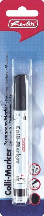 Produktbild Herlitz Permanent-Marker Colli 1-4 mm, 1 Stück, Schwarz (1x)