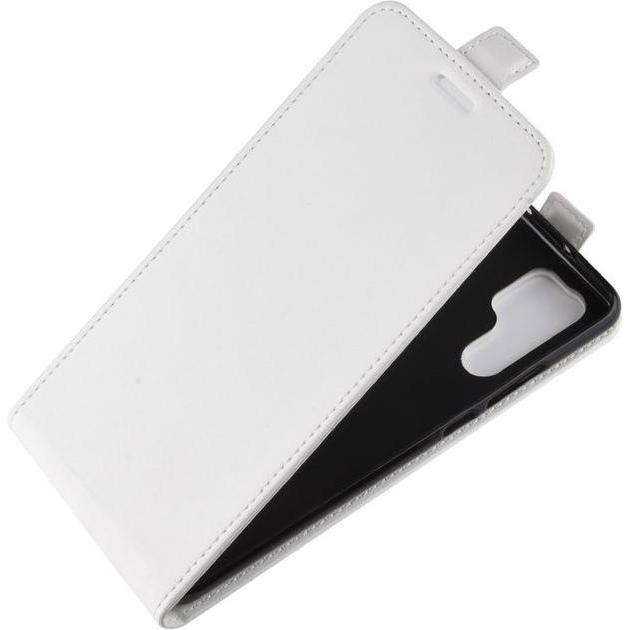 MU Classic Leder Flipcase Hülle (Huawei P30 Pro), Smartphone Hülle, Weiss