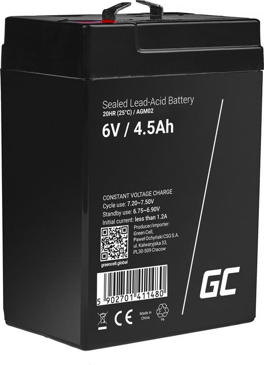 Image du produit GreenCell AGM02 (6 V, 4.50 Ah)