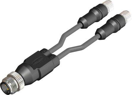 Image du produit RS PRO Câble d'actionneur 3 conducteurs, M12 Mâle