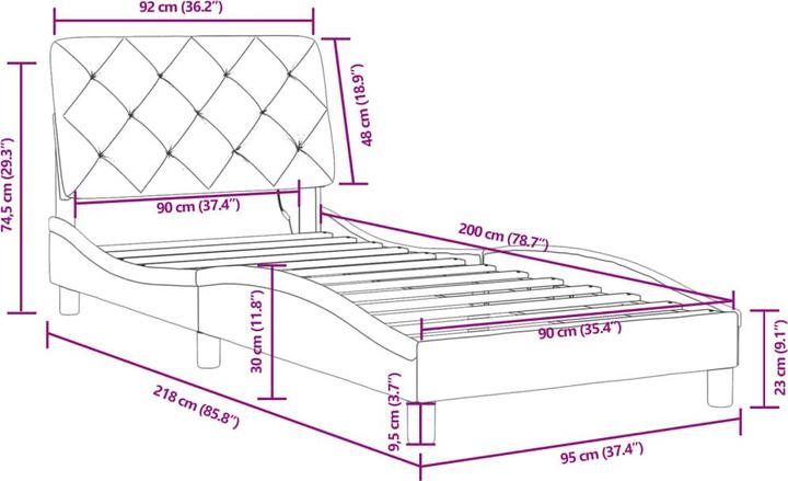 Image du produit vidaXL Bettgestell (140 x 200 cm)