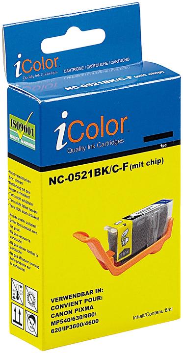 Produktbild IColor Patrone für CANON (ersetzt CLI-521BK), mit CHIP