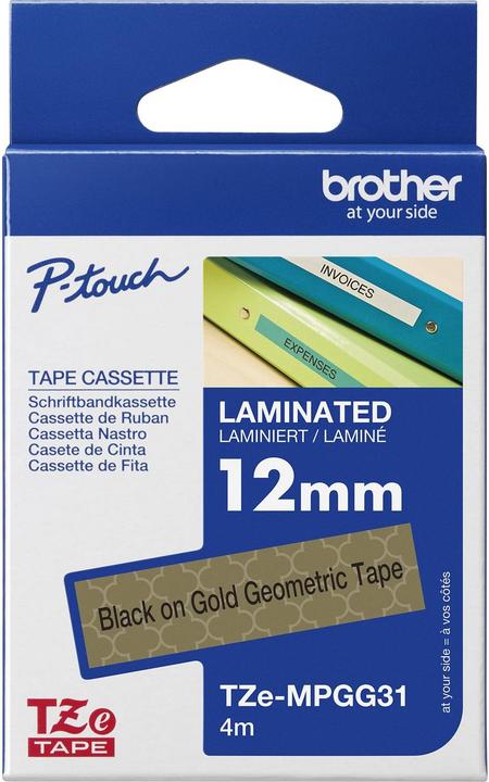 Actual product image Brother Tze-Mpgg31 (1.20 cm, Gold)