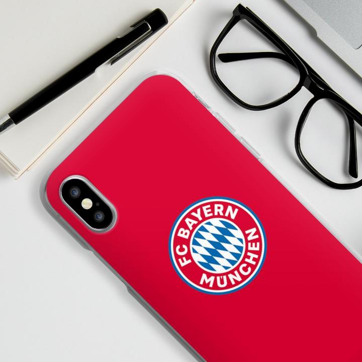 Produktbild DeinDesign Silikon Hülle für Apple iPhone X Handyhülle Case Smartphone Schutzhülle FC Bayern München FCB Logo (Apple iPhone X)