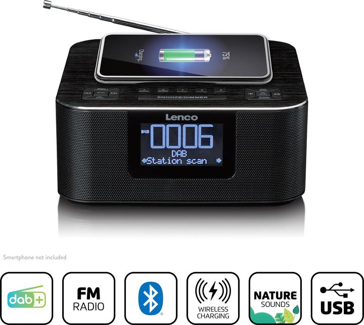 Image du produit Lenco CR-650BK (DAB+ DAB, FM, Bluetooth)