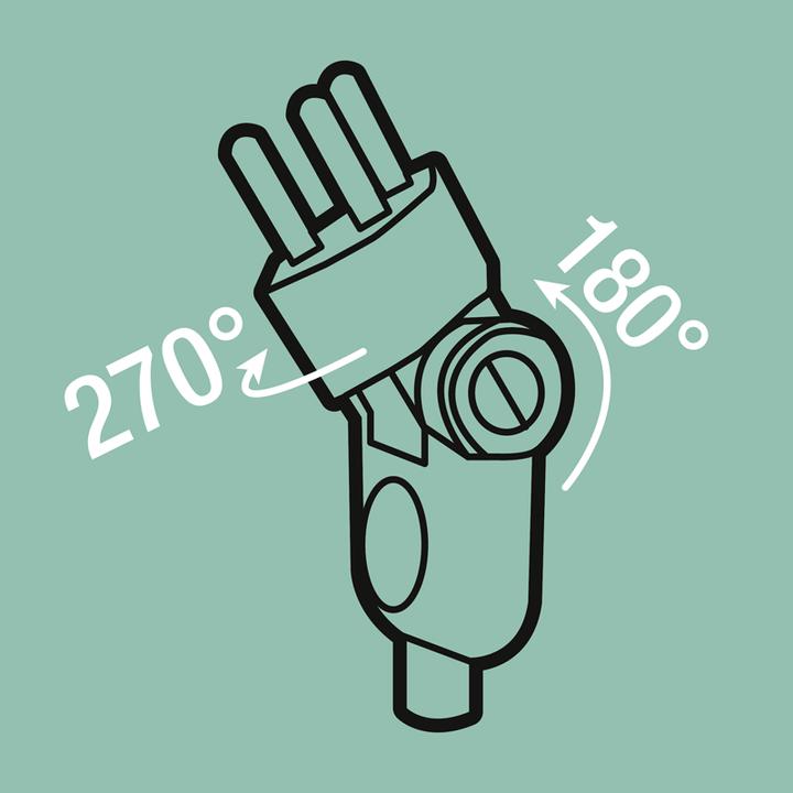 Image du produit Steffen Rallonge avec fiche pliante Td 3G1.0mm² 3m T12-T13 IP20 sw (3 m, Type 13)