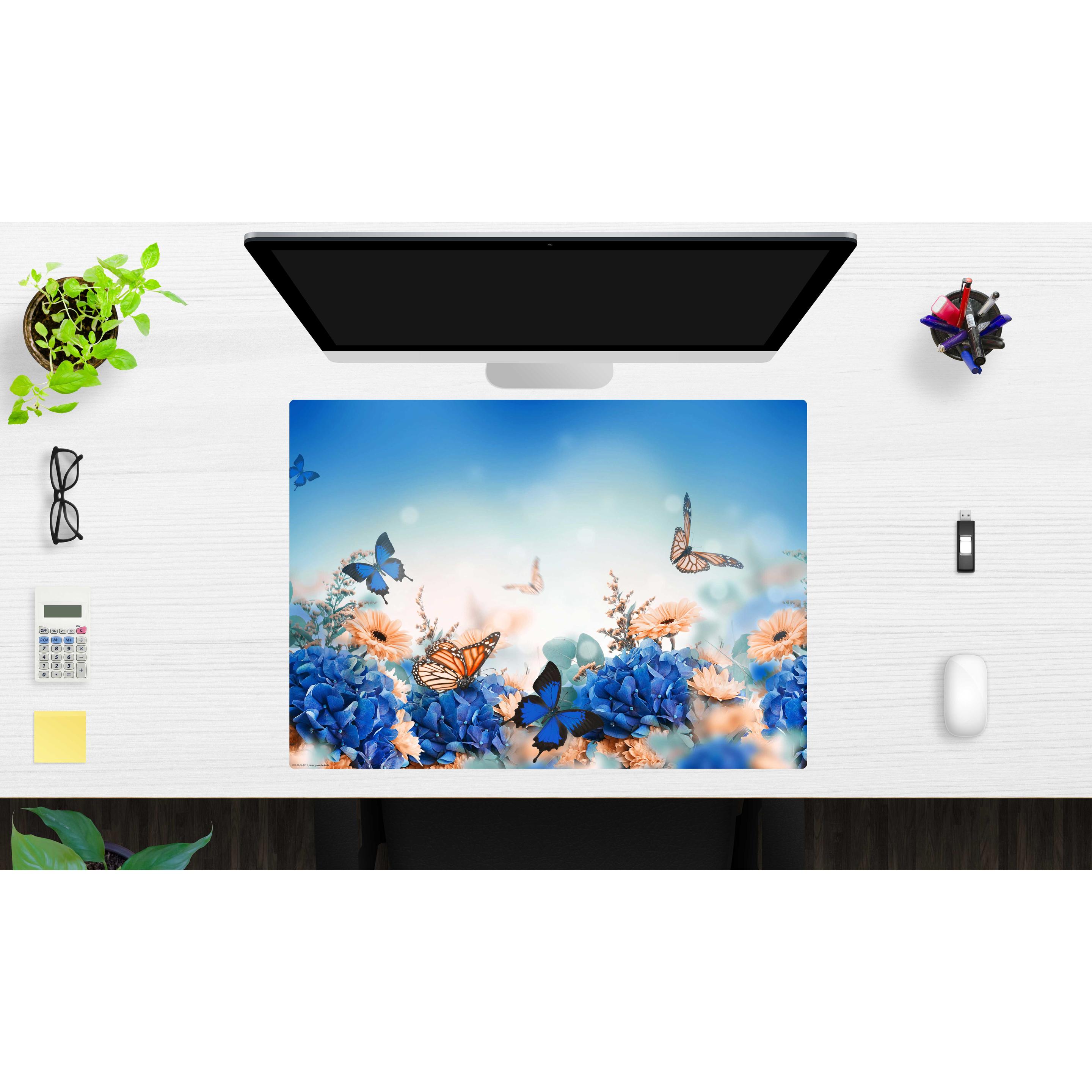 Thumbnail - CoverYourDesk, Unterlage, Schreibtischunterlage Frühlingswiese mit Schmetterling