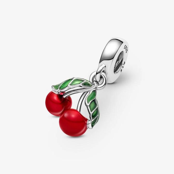 Actual product image Pandora Asymmetrical Cherry Fruit (Silver 925, Enamel)