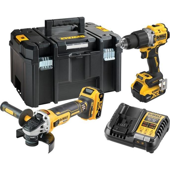 DeWalt, Set di utensili elettrici, Kombi-Set DCD805 + DCG405, 18V XR, 2x5,0Ah