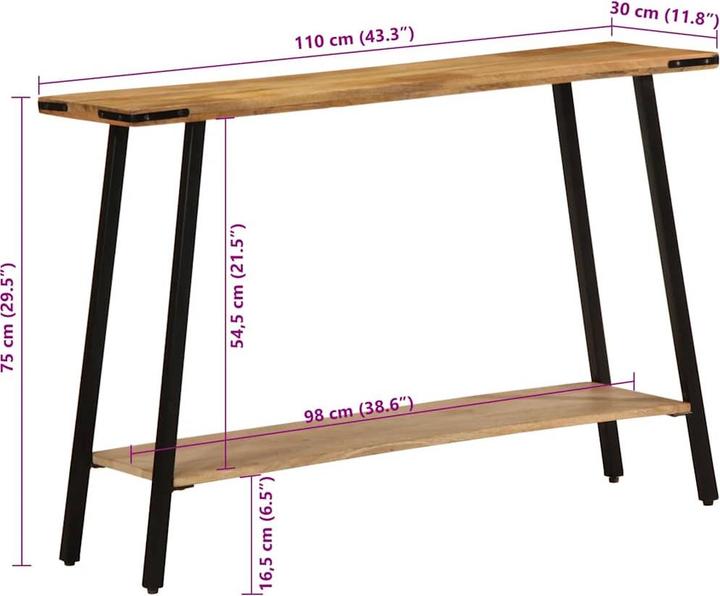 Image du produit vidaXL Konsolentisch (110 x 30 x 75 cm)