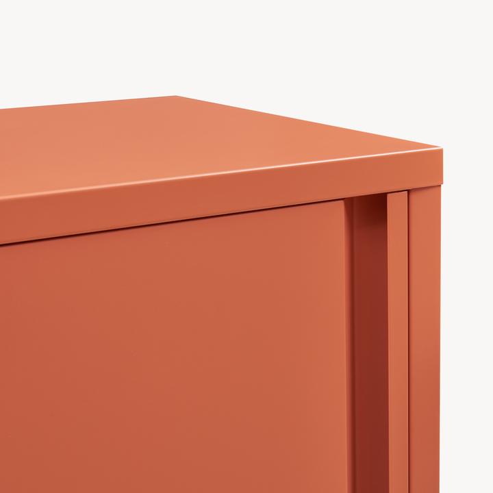 Actual product image En.Casa Metallschrank Burlöv Stahl Ziegelrot (88 x 40 x 35 cm)