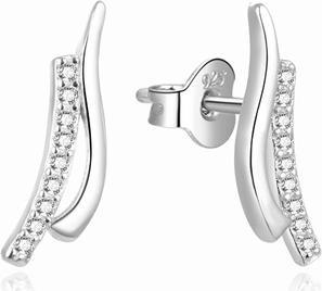 Produktbild Beneto Elegant longitudinal earrings with zircons AGUP1789L (L)