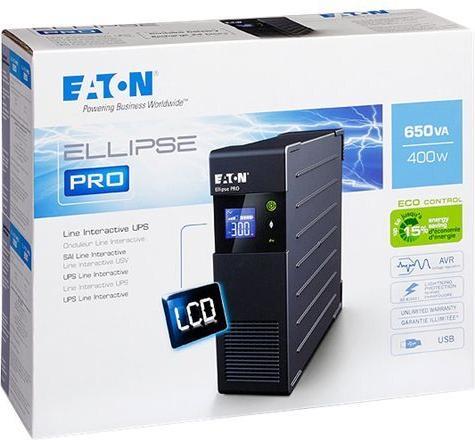 Productafbeelding Eaton Ellipse PRO 650 DIN Shuko UPS (0.65 VA, 400 W, Lijninteractief UPS)