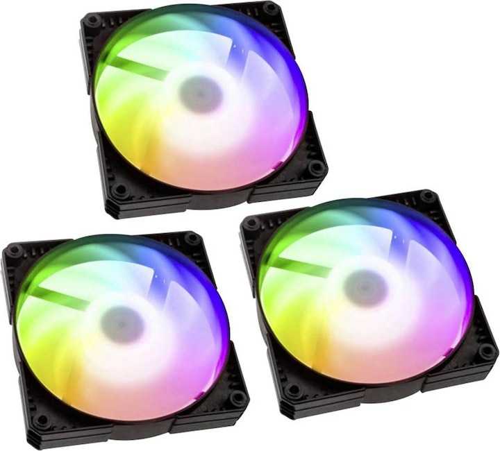 Actual product image Phanteks SK PWM D-RGB fan, pack of 3 - 120mm, black/white (120 mm, 3 x)