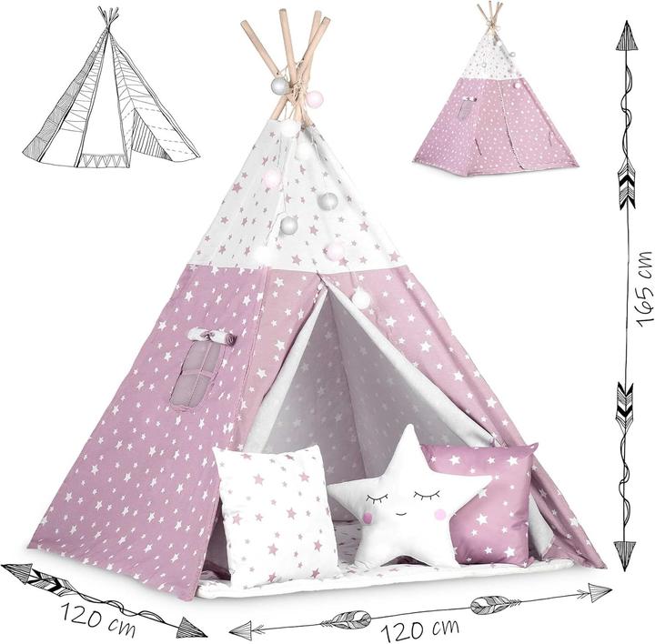 Produktbild Tenda Tepee per Bambini con Materiali Naturali