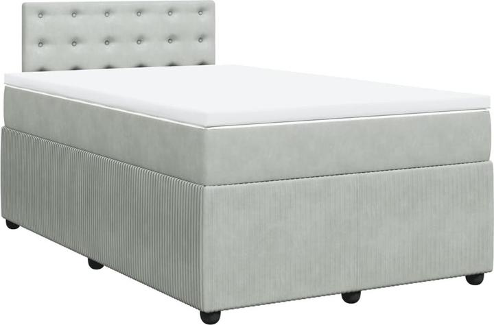 Actual product image VidaXL Bo x spring bed with mattress 140 x 190 cm velvet (140 x 190 cm, 140 x 190 cm)