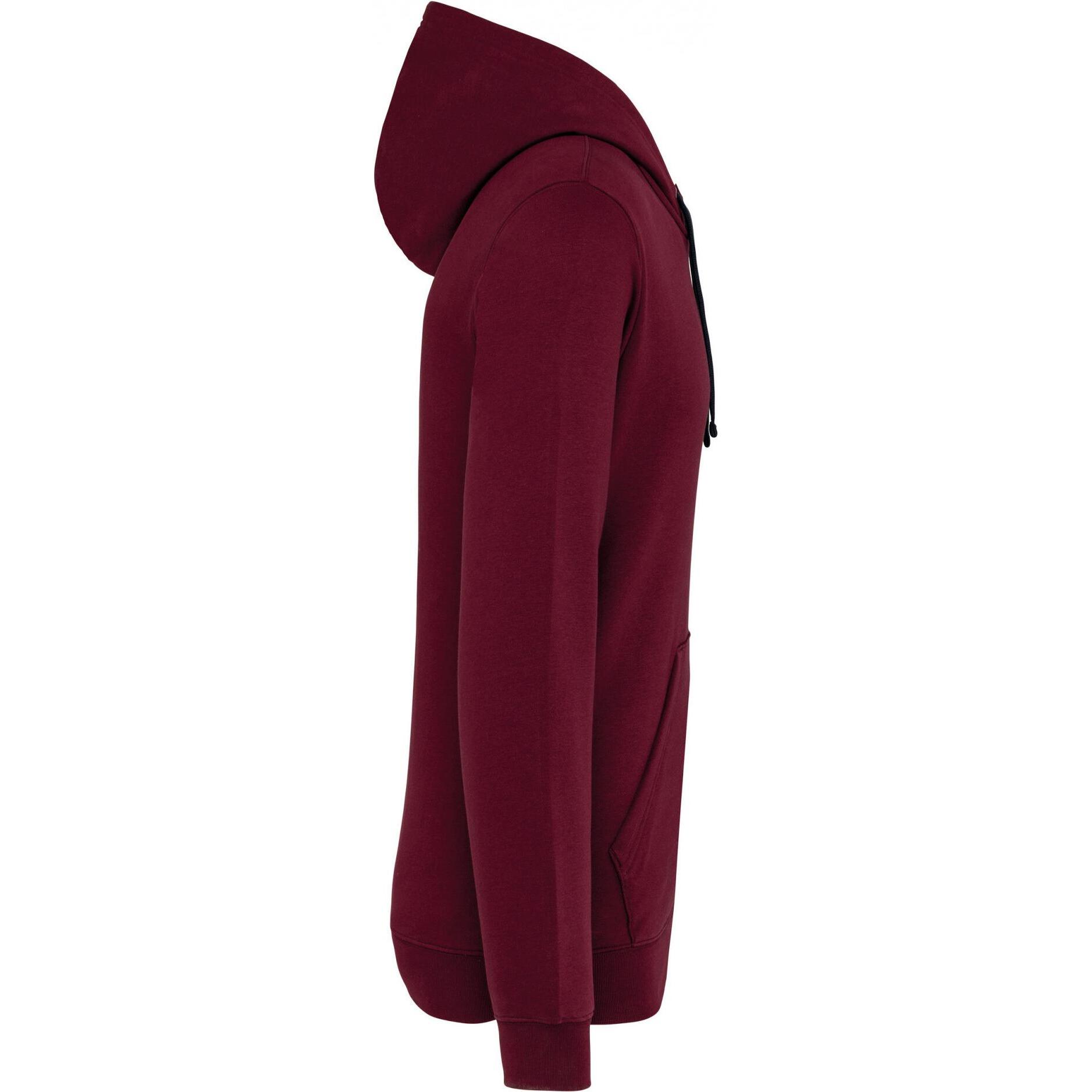 Thumbnail - Kariban, Herren, Pullover, Sweatshirt mit kontrastierender Kapuze, Rot, Blau, (4XL)