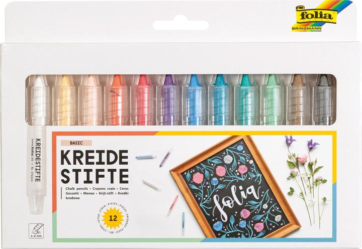 Produktbild Folia Kreidemarker 12er Set (Multicolor, 2 mm, 12 x)