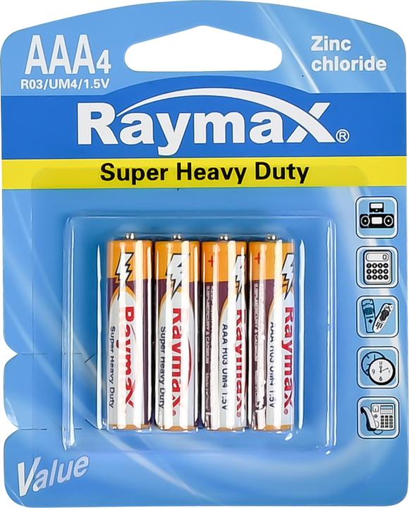 Raymax Battery AAA mini penlite r03 4 pieces zinc (4 pcs., AAA)