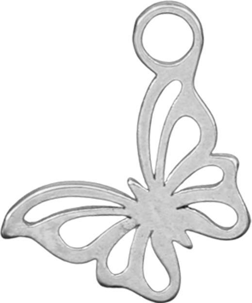 Produktbild Star Piercing Anhänger silber Schmetterling (ohne Messing, Chirurgenstahl 316L)