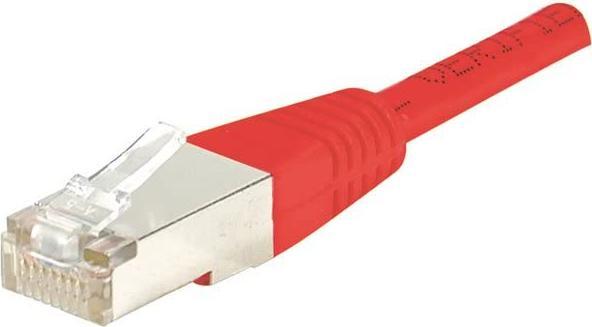 Productafbeelding Exertis Connect Patchkabel F/UTP, CAT.6, rood, 30,0 m Patchkabel met bijzonder smalle knikbeveiliging (CAT6, 30 m)