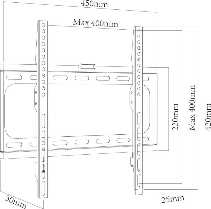 Produktbild VCM B-FX 400 (55 Zoll) (Wand, 25 kg, 26" - 55")