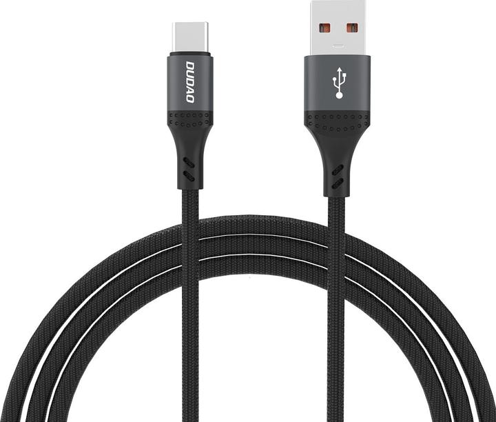 Dudao L3ST USB-A - USB-C 5A Kabel 1,2m Gevlochten - Zwart (1.20 m)