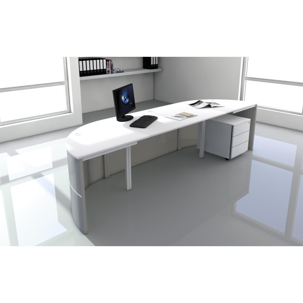 Thumbnail - Kerkmann, Schreibtisch, Padua Empfangstheke weiss, silber 297,0 x 81,0 x 75,0 cm