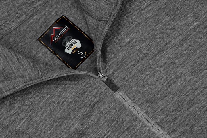 Produktbild Normani Herren Merino Langarm mit 1/4 Zipper Canberra (M)