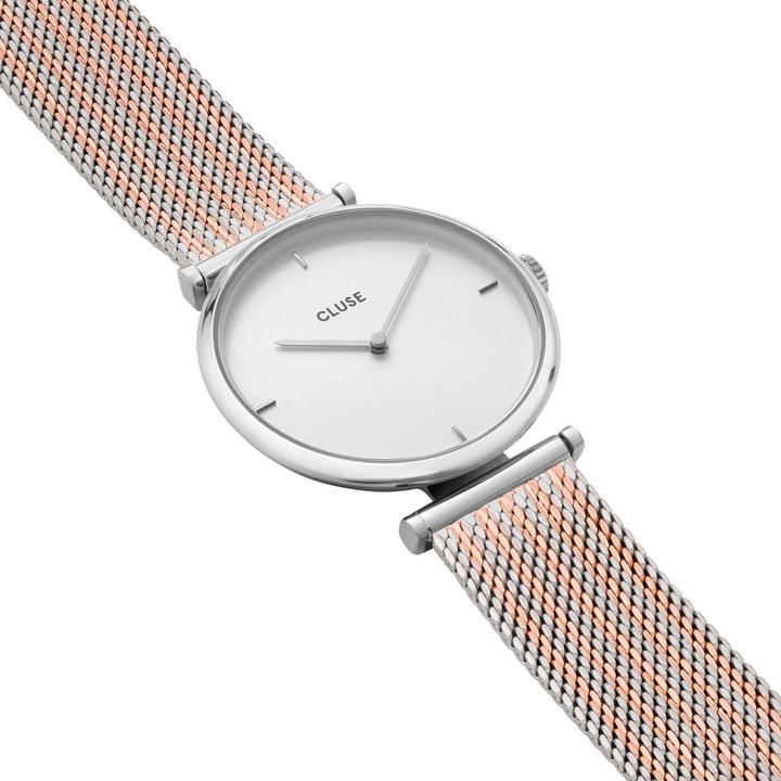 Actual product image Cluse Triomphe Mesh Silver (Analogue wristwatch, 33 mm)