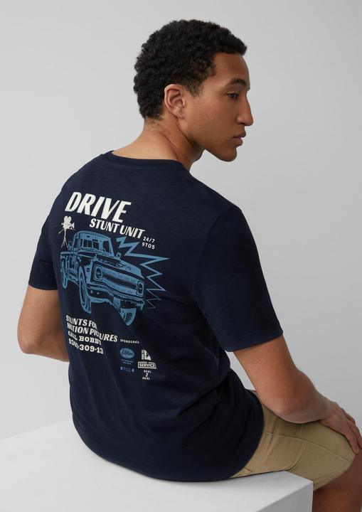 Produktbild S.Oliver T-Shirt T-Shirt mit Flammgarnstruktur und Rückenprint (XL)