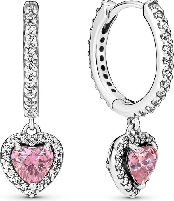 Image du produit Pandora Créoles Coeur scintillant (Argent massif, Argent 925)