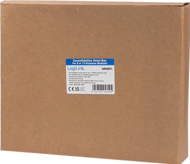 Actual product image LogiLink NP0091 - Consolidation Point Enclosure CP for 8 or 12 Keystone (0.25 m)