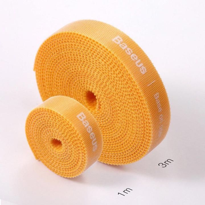 Actual product image Baseus Rainbow Circle Velcro Straps 3m Gray (Cable hole, 300 cm)