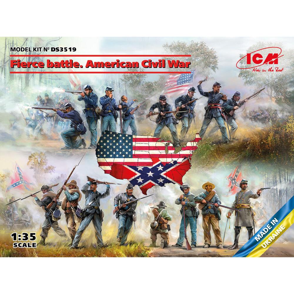ICM Fierce battle. American Civil War(Union Infan,UnionInfaSet #2,ConfederInfSet #2